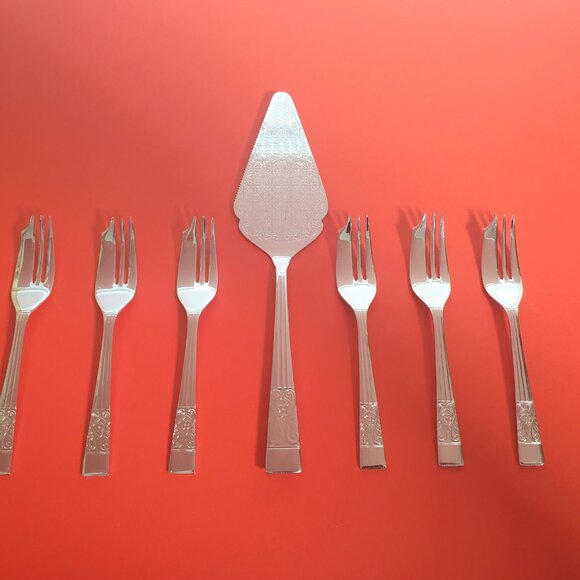 Vintage Dessert/Cake serving Set - Sheffield England - Picture 10 of 11